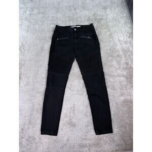 Tinseltown Womens 5 Denim Jeans Black Motorcycle Skinny Stretch Moto Y2K C569